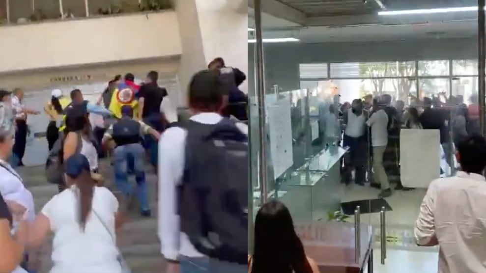 Gobernador Santander, Mauricio Aguilar, es agredido por manifestantes en CDMB