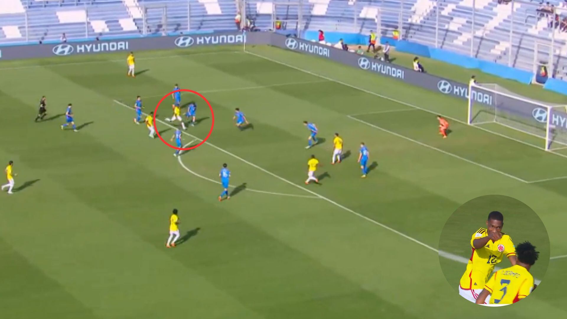 Gol de Yaser Asprilla ante Eslovaquia.