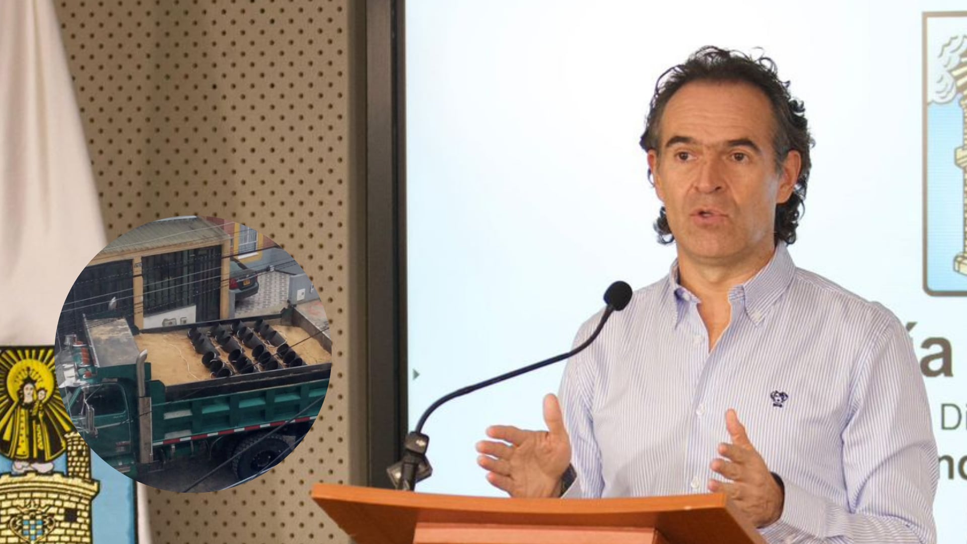 Volqueta con explosivos en Tunja