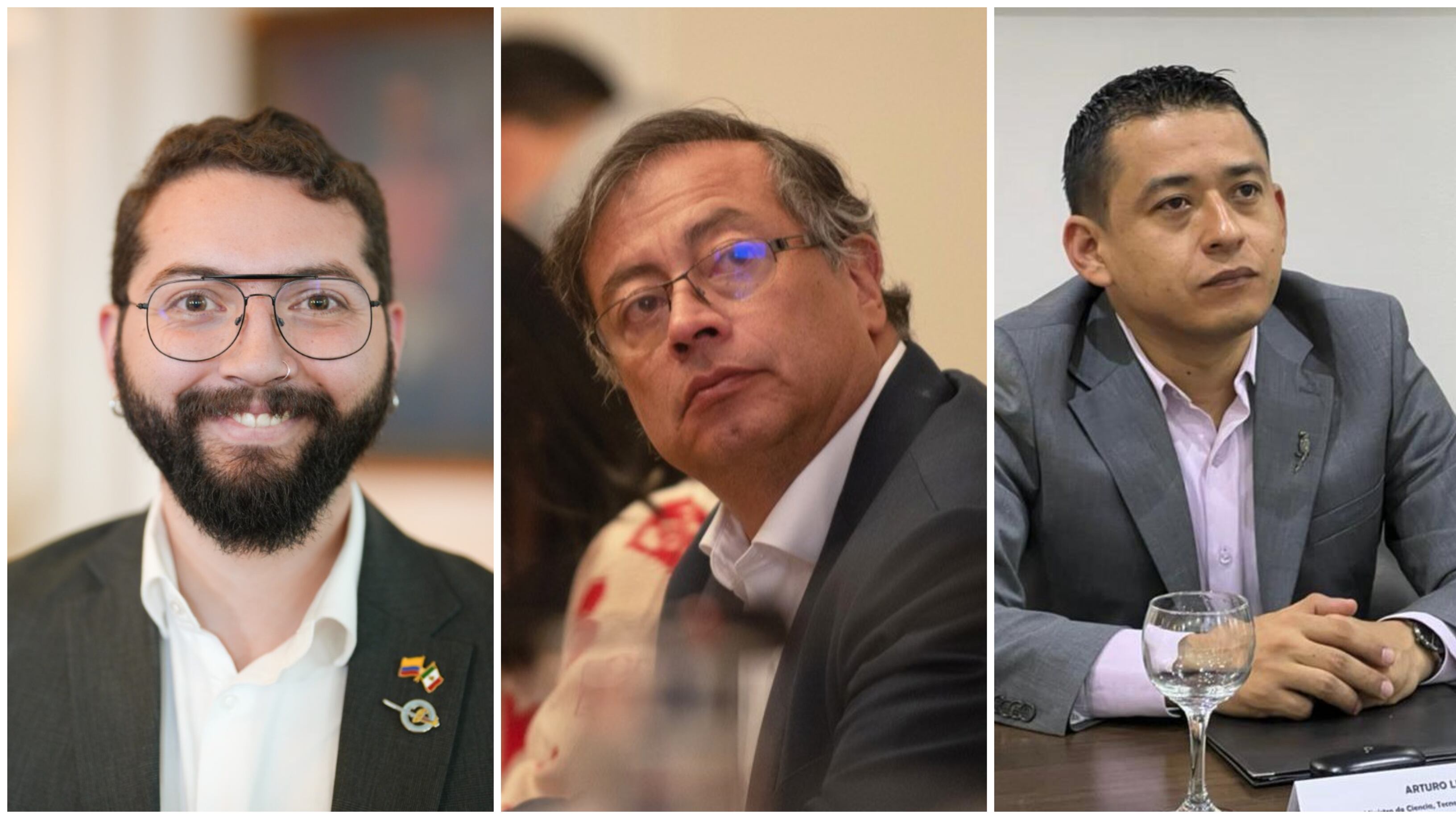 Embajador en México, Álvaro Moisés Minco, con Gustavo Petro y MinCiencias Arturo Luna