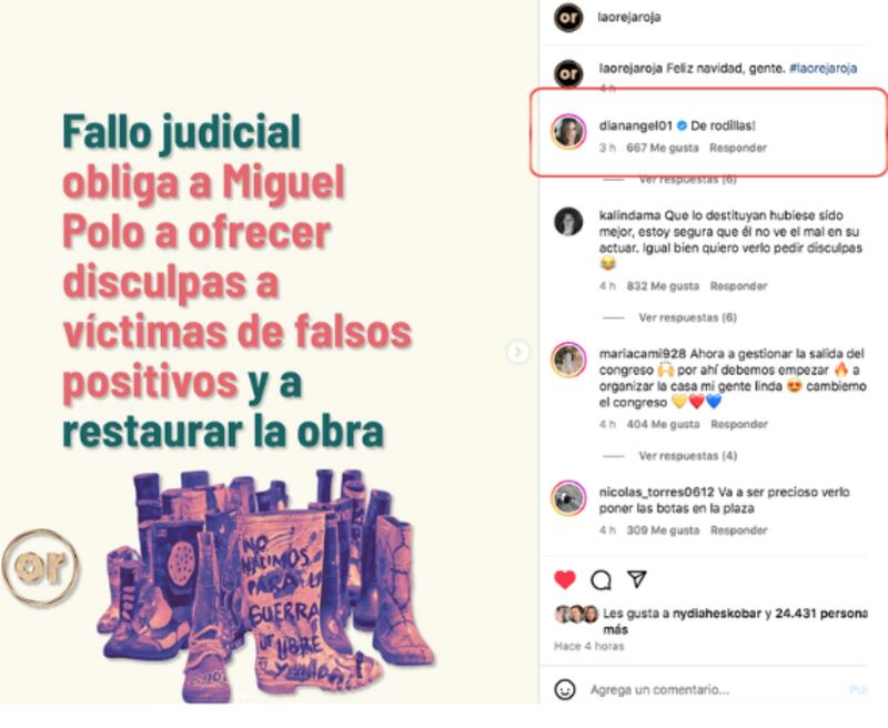 Diana Ángel responde a Polo Polo tras fallo judicial que le ordena a pedir disculpas por Falsos Positivos