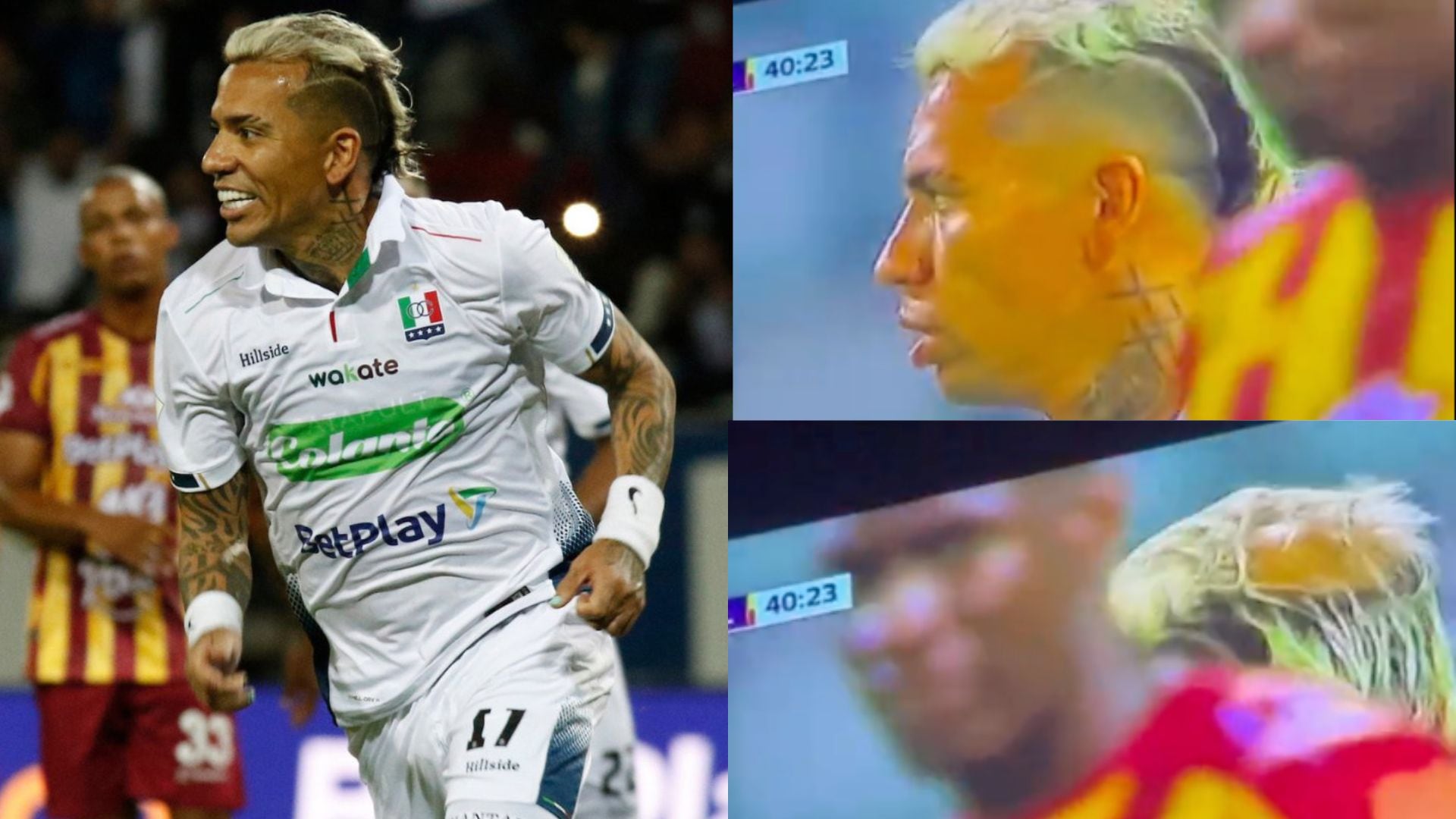 El look de Dayro Moreno se robó la atención en el Once Caldas-Tolima.