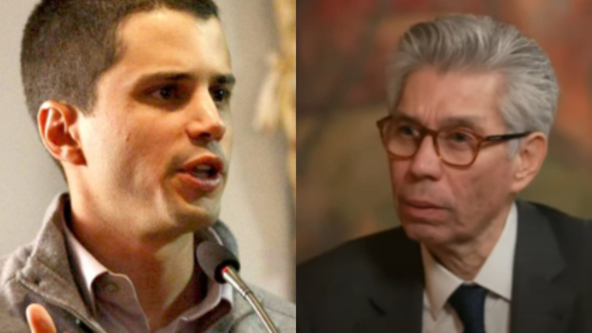 Tomás Uribe, hijo del expresidente Álvaro Uribe y Daniel Coronell, reconocido periodista.