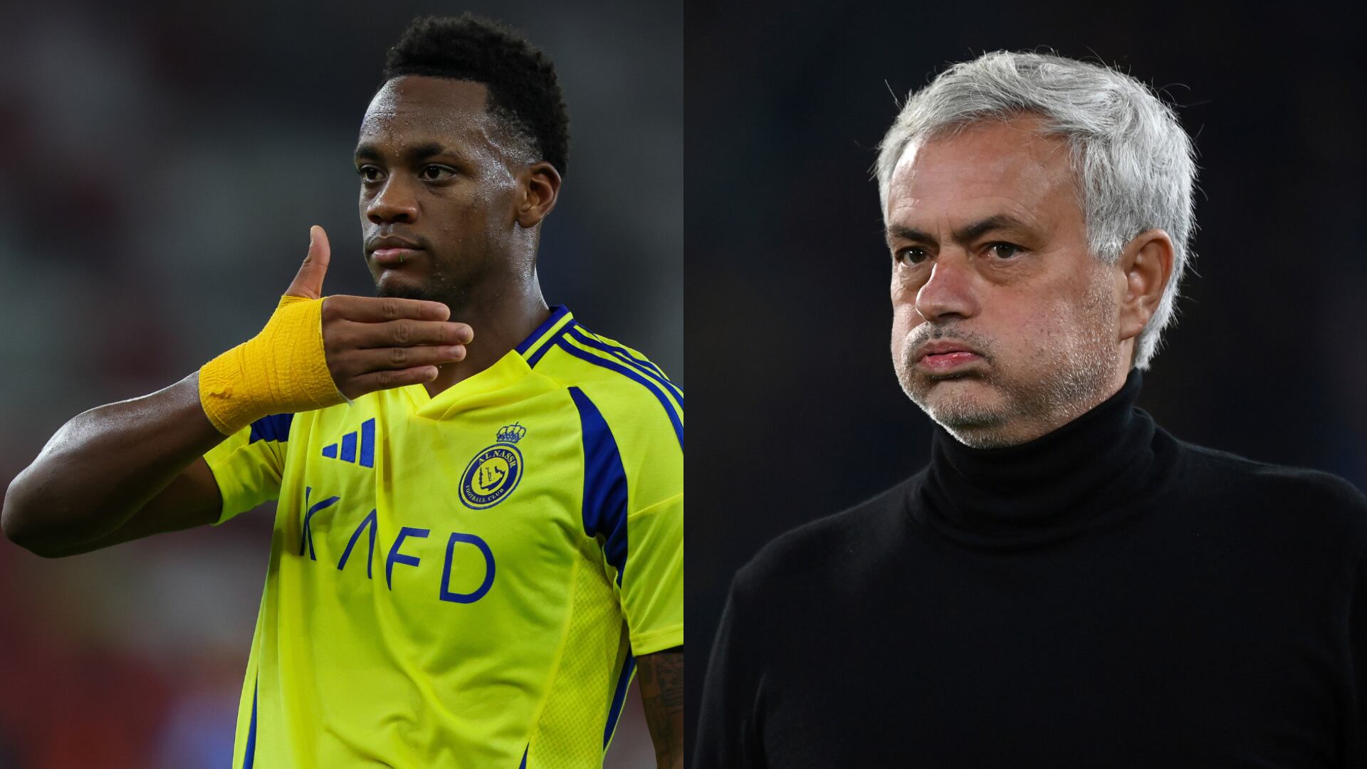 Jhon Durán y José Mourinho - Fotos: Getty