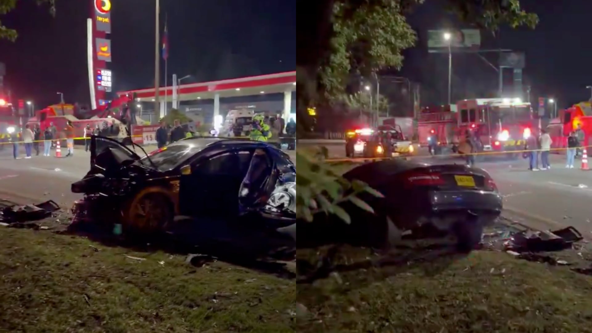 Fatal accidente en la Autopista Norte en la noche del miércoles 11 de febrero.