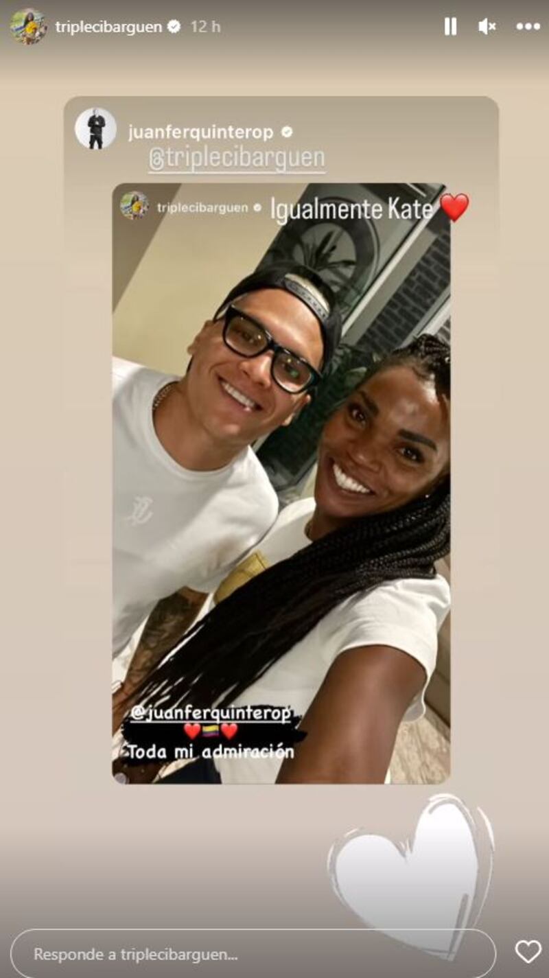 Juan Fernando Quintero y Caterine Ibargüen