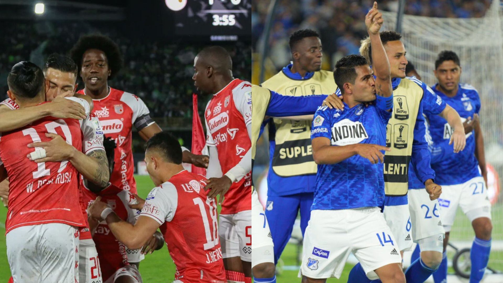 Santa Fe recibe a Millonarios en una juego adelantado por la fecha 17 de la Liga BetPlay 2022-II.