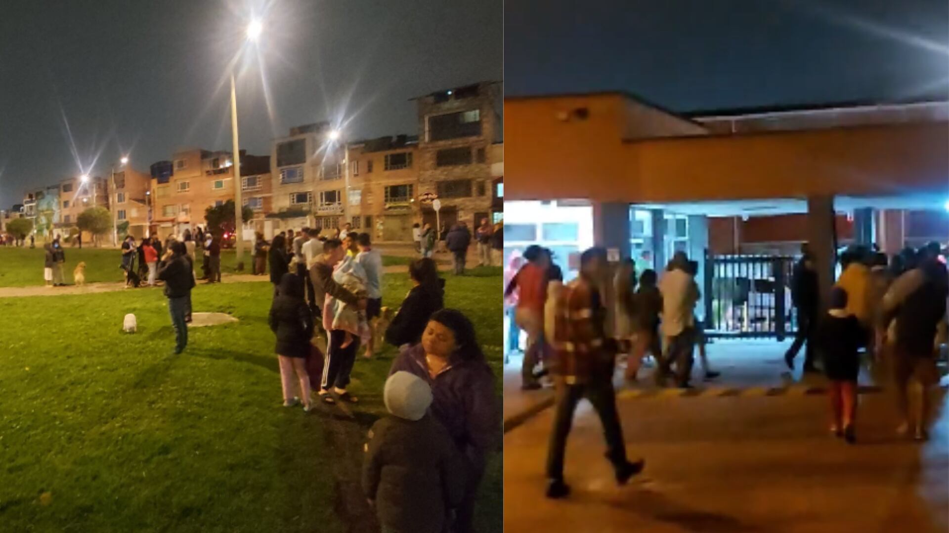Personas evacuaron sus apartamentos en Bogotá, por temblor