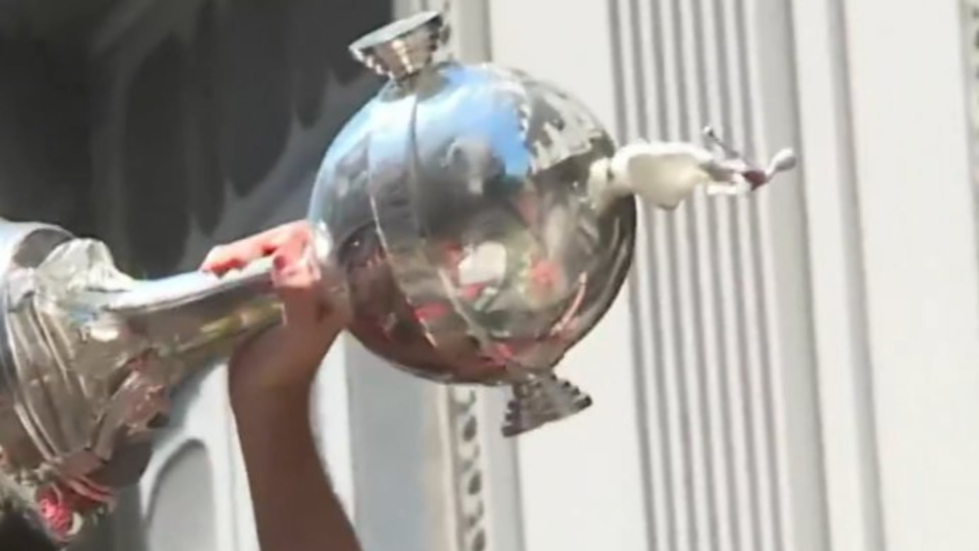 Copa Libertadores pegada con cinta - Foto: Captura de pantalla de un video que circula en redes sociales tomada el 30 de noviembre del 2025