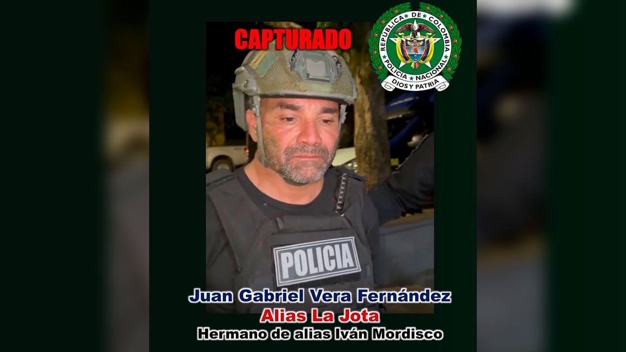 Policía capturó en el Tolima a alias ‘La Jota’, hermano de ‘Mordisco’