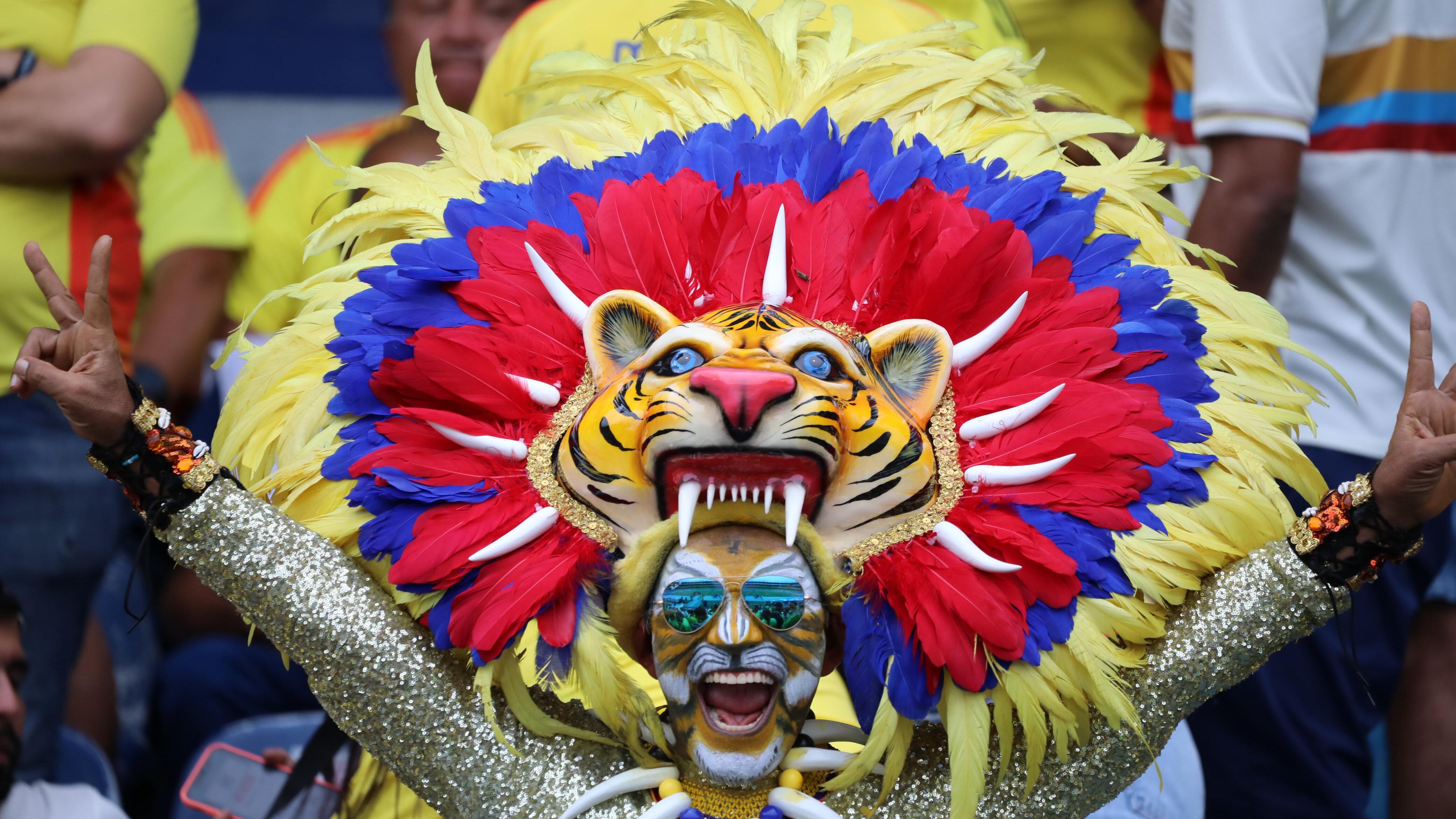 Así se vieron los rostros de los hinchas en el partido Colombia contra Chile en Barranquilla.