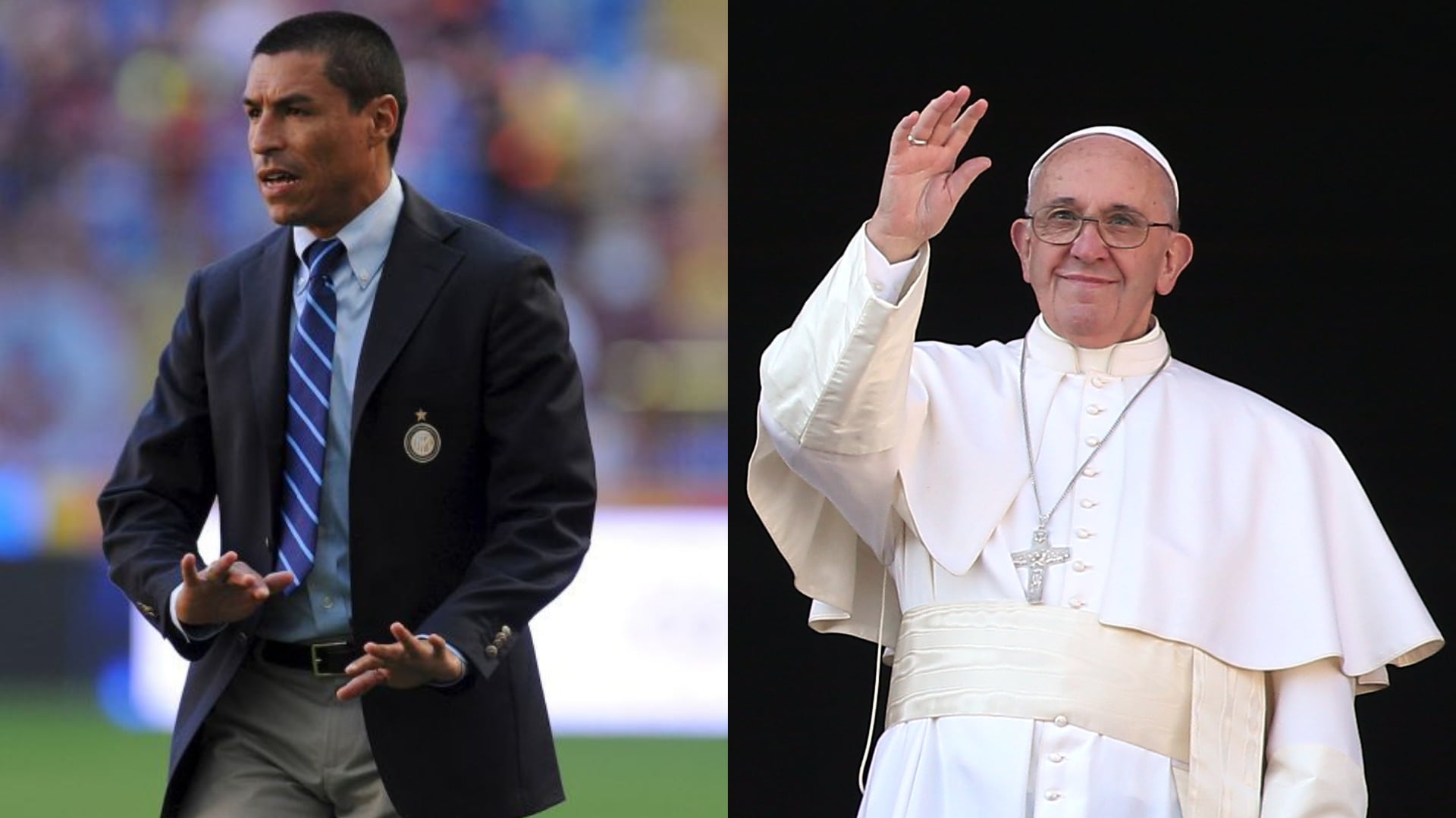 Iván Ramiro Córdoba y el Papa Francisco - Fotos: Getty