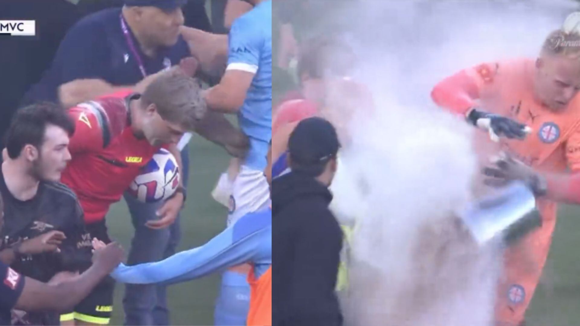 Invasión de cancha en 'Derby de Melbourne'.