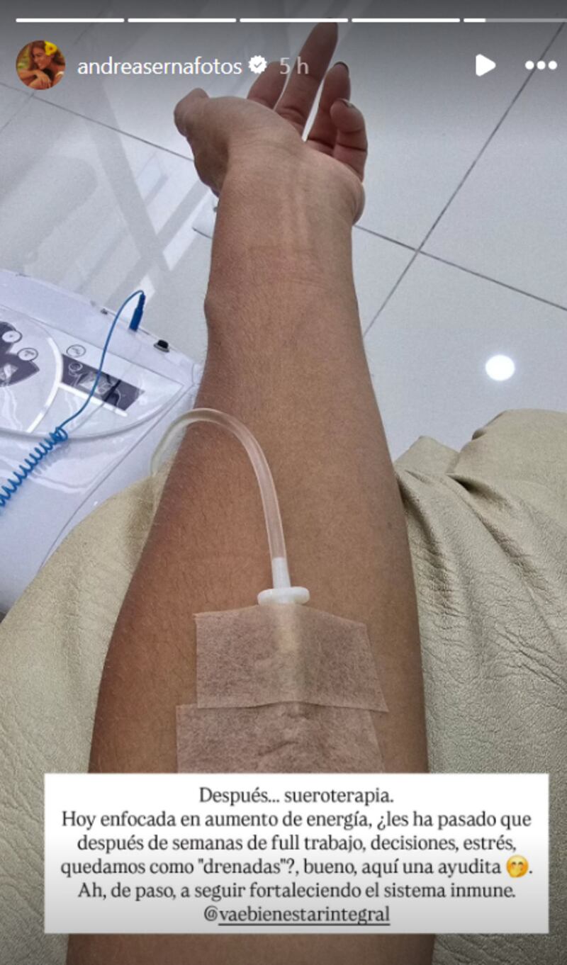 Andrea Serna se sometió a sofisticado tratamiento para mejorar su salud