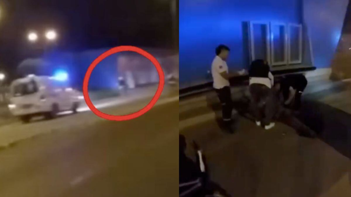 Una ambulancia iba a alta velocidad por el carril del MÍO y levantó a un ciclista.