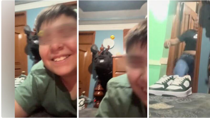 Madre tumba la puerta del cuarto de su hijo de una patada