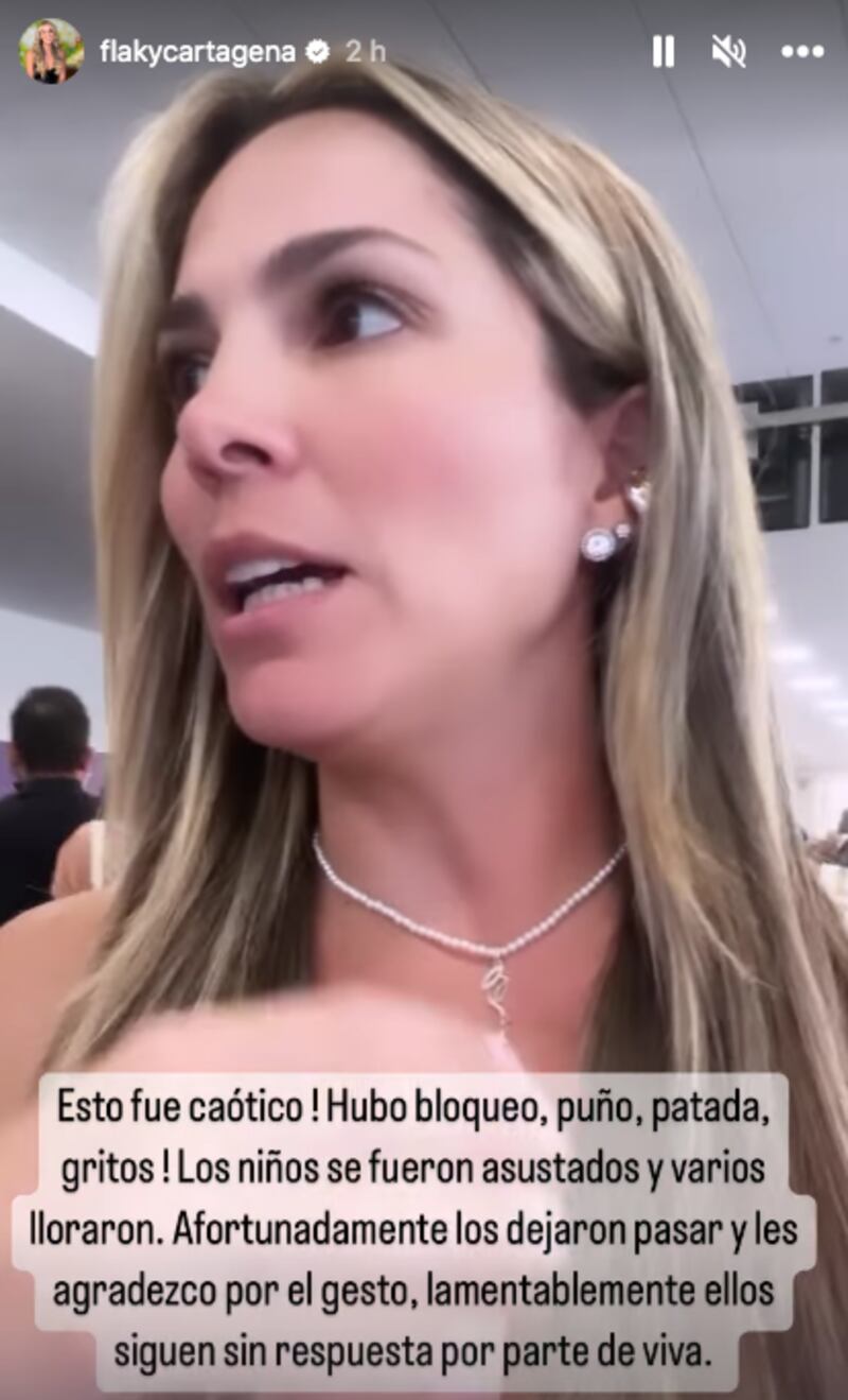 Mabel Cartagena en aeropuerto de Barranquilla