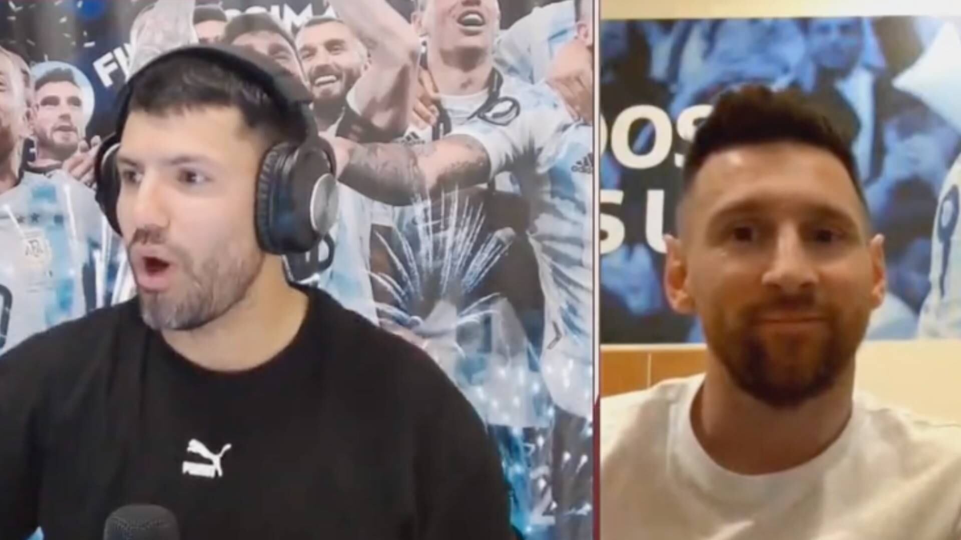 Charla de Leo Messi y Kun Agüero en Twitch