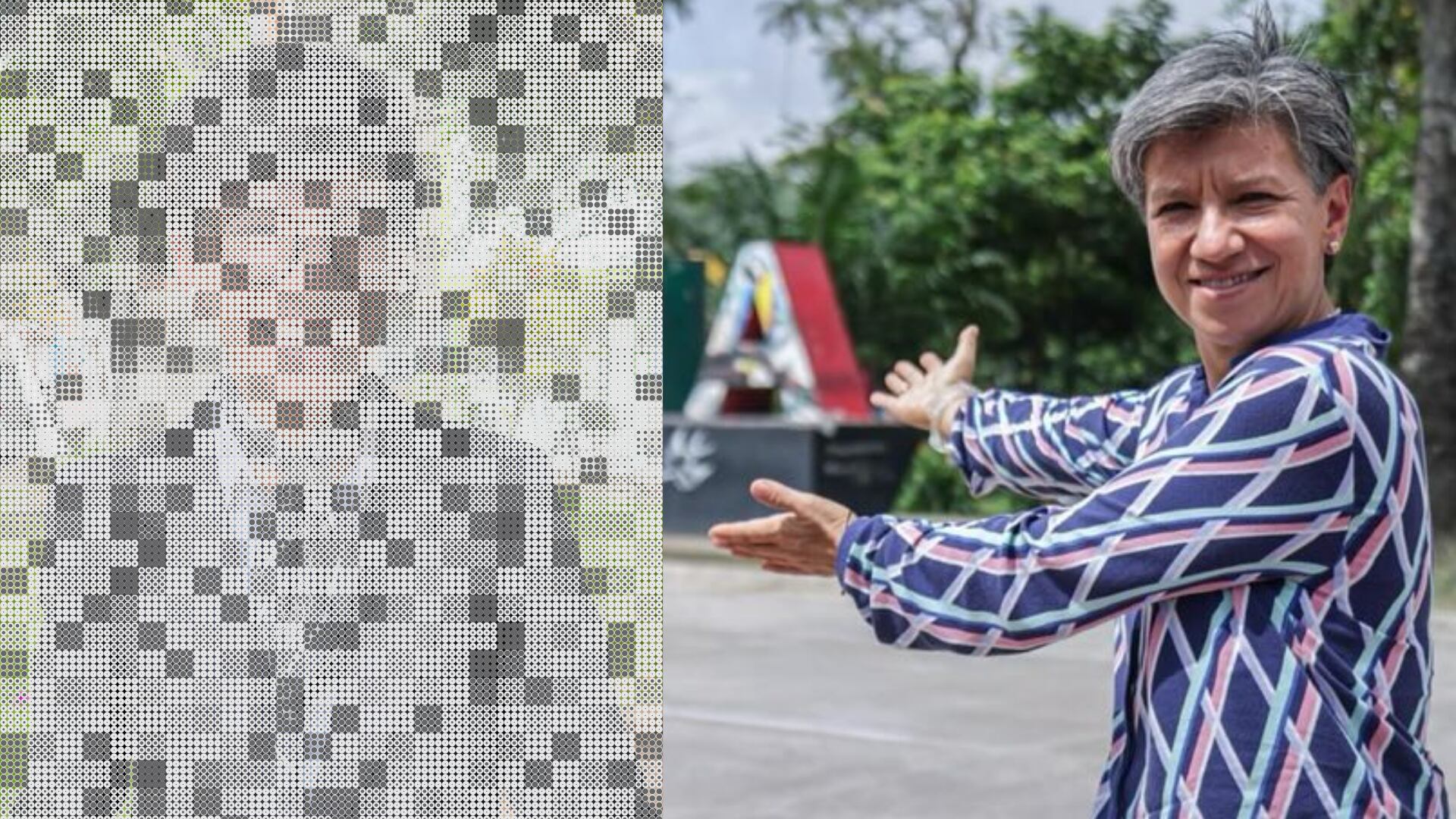 El disfraz de Halloween perfecto no exist... Joven se caracterizó de Claudia López y ella le respondió