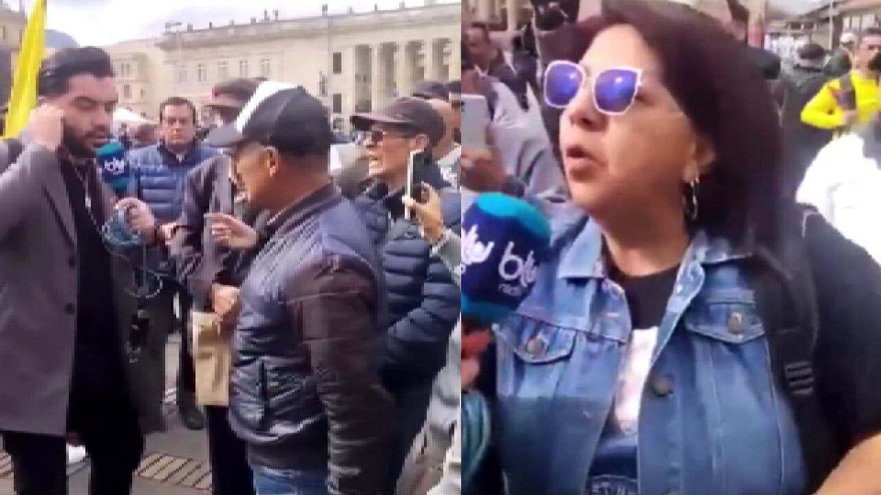 ¿Casi lo linchan Reconocido periodista de Blu Radio tuvo que irse de las marchas en la plaza de Bolívar