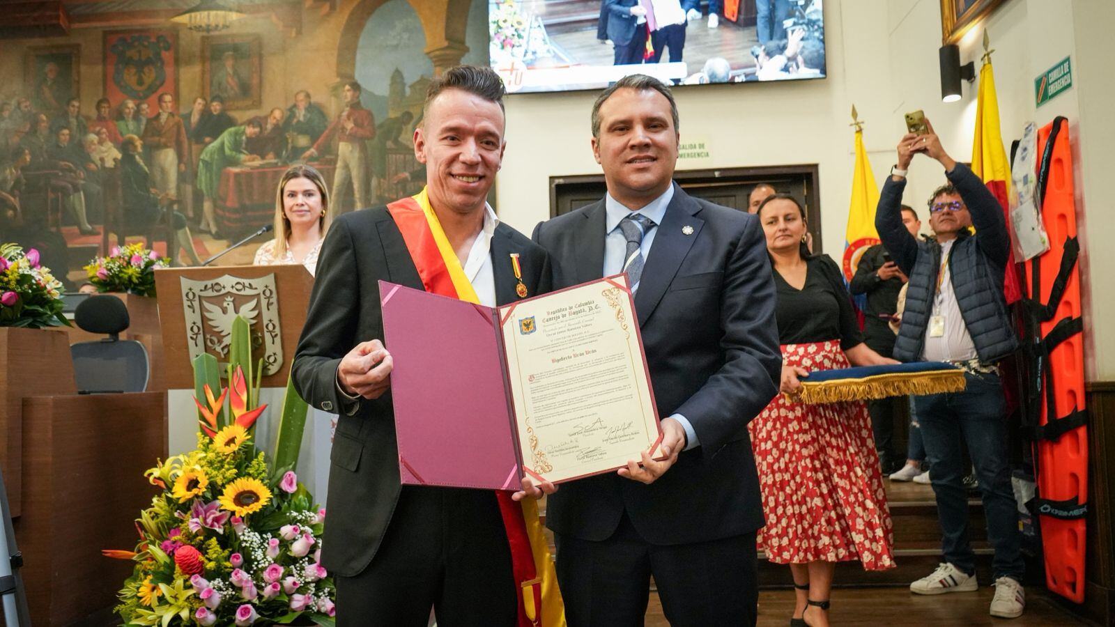 Rigoberto Urán recibió reconocimiento del Concejo de Bogotá