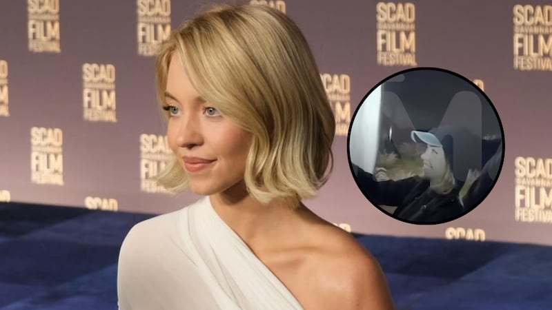La famosa actriz Sydney Sweeney envuelta en polémica por colgar lencería en letrero de Hollywood, ¿será multada?