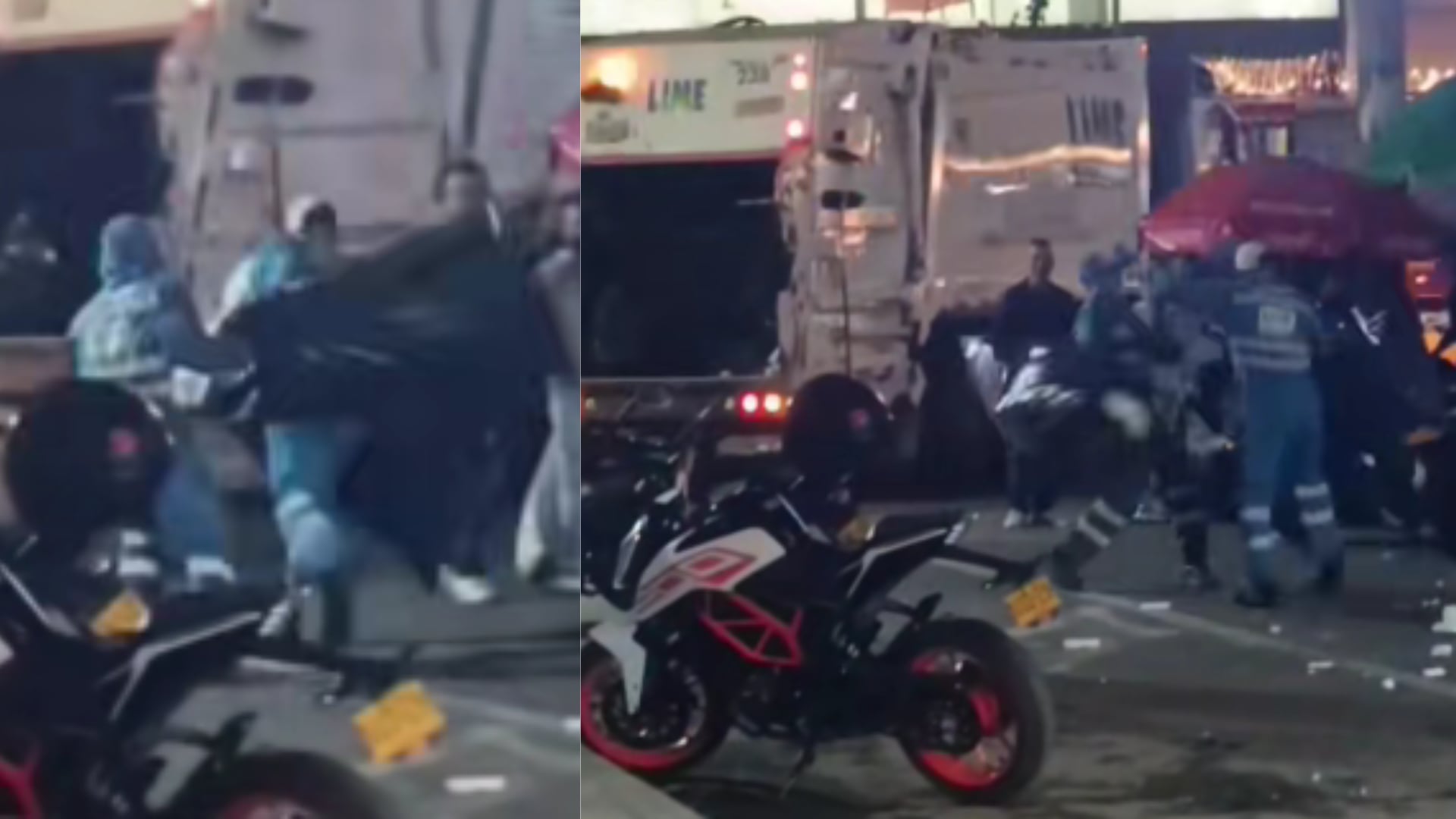 Bogotá: Recolectores de basura se viralizan por 'pelear' en la calle