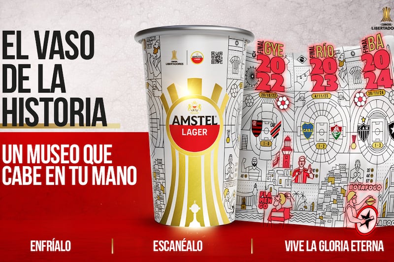 Amstel lanza en Ecuador el ‘Vaso de la Historia’ de la Libertadores