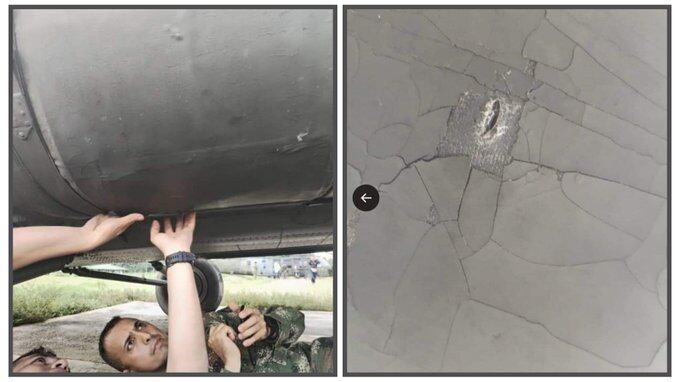 Imagen del ataque que sufrió un helicóptero del Ejército que iba a verificar denuncias de hostigamientos de militares en Tierralta, Córdoba.