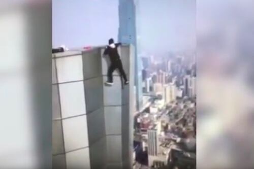 Acróbata chino filmó su propia muerte