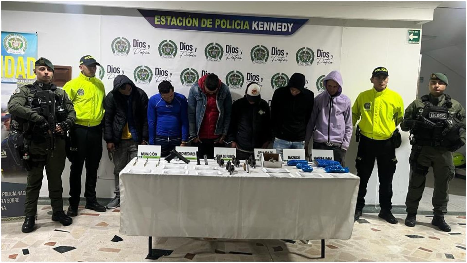 Capturan a miembros del Tren de Aragua en Bogotá (Foto: Policía Metropolitana de Bogotá)