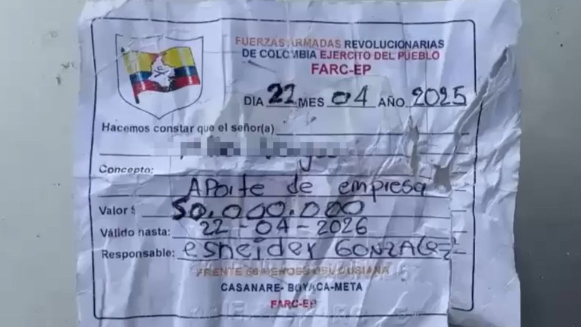 El “guerrillero” era puro cuento: capturan a falso extorsionista en Casanare tras exigir $50 millones