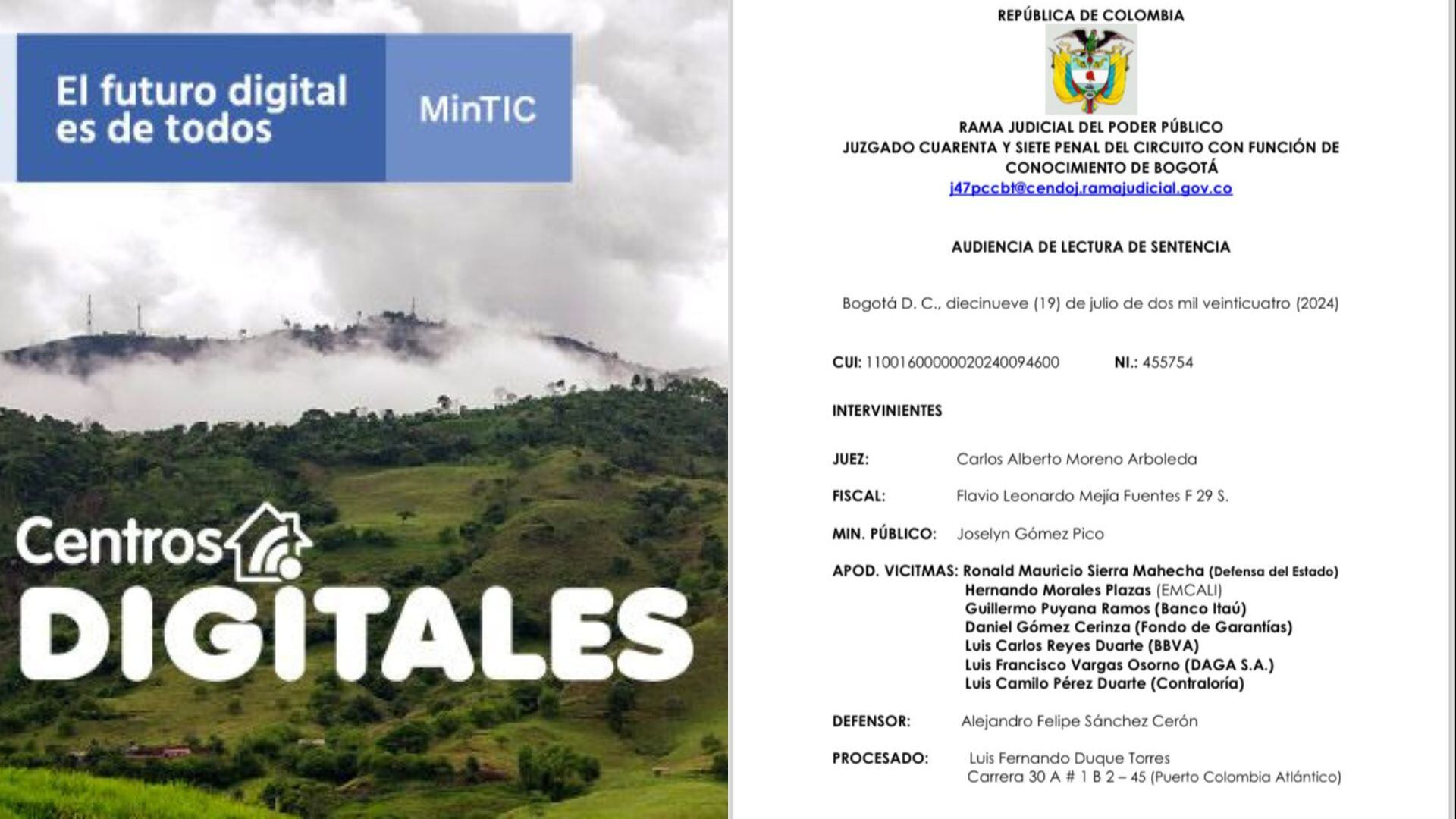 MINTIC CENTROS POBLADOS