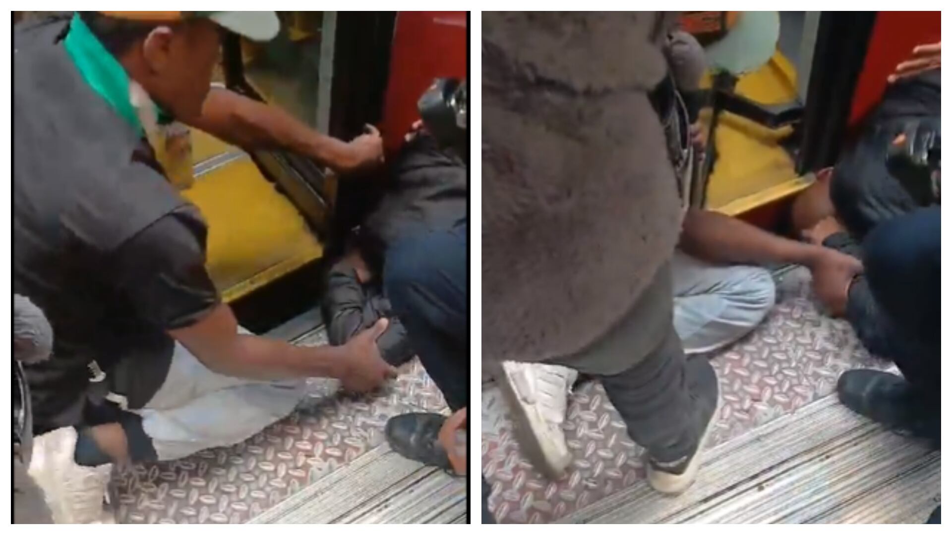 Hombre quedó con la cabeza atrapada en un TransMilenio (redes sociales)