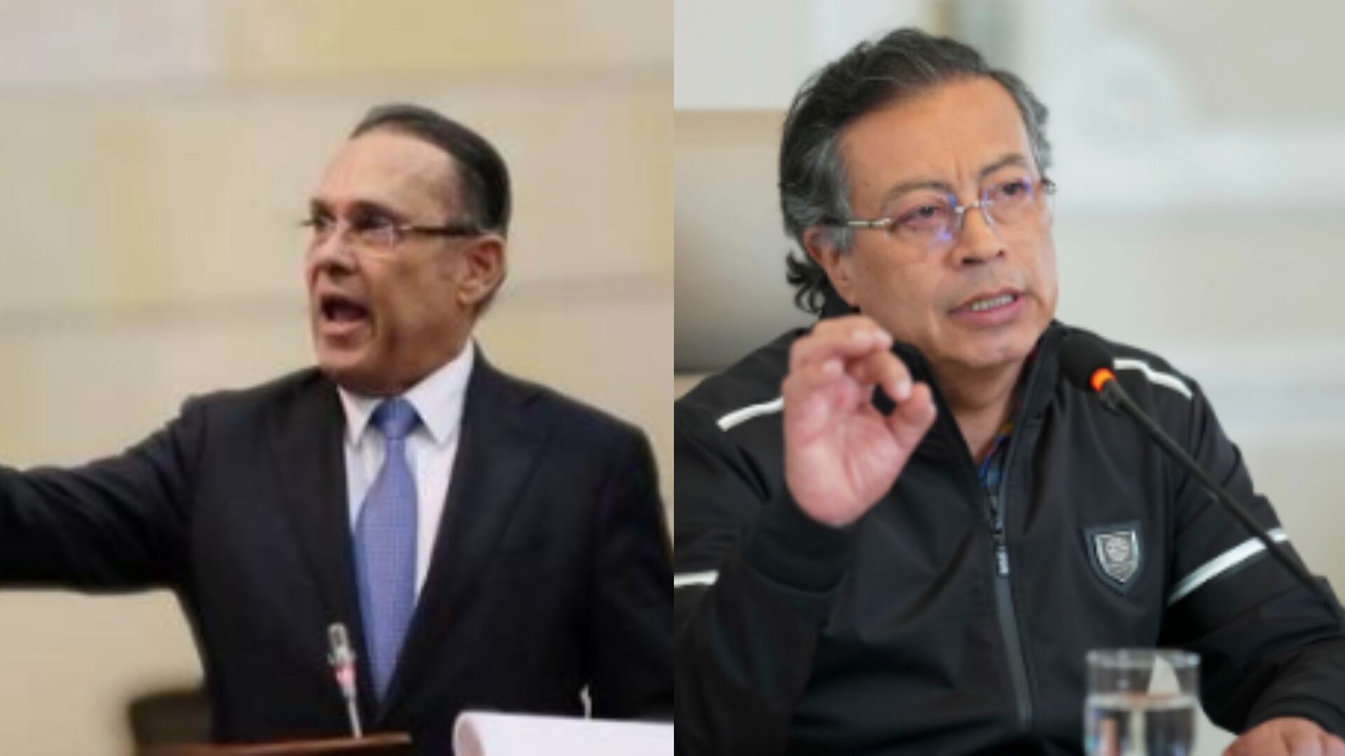 Efraín Cepeda presidente del Senado y Gustavo Petro, presidente de la República.