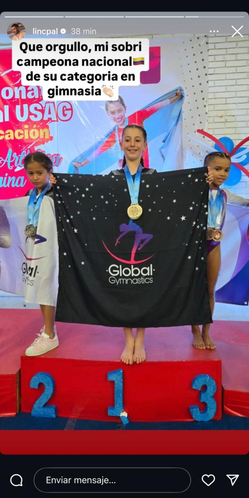 Lincoln Palomeque mostró el logro que alcanzó su sobrina