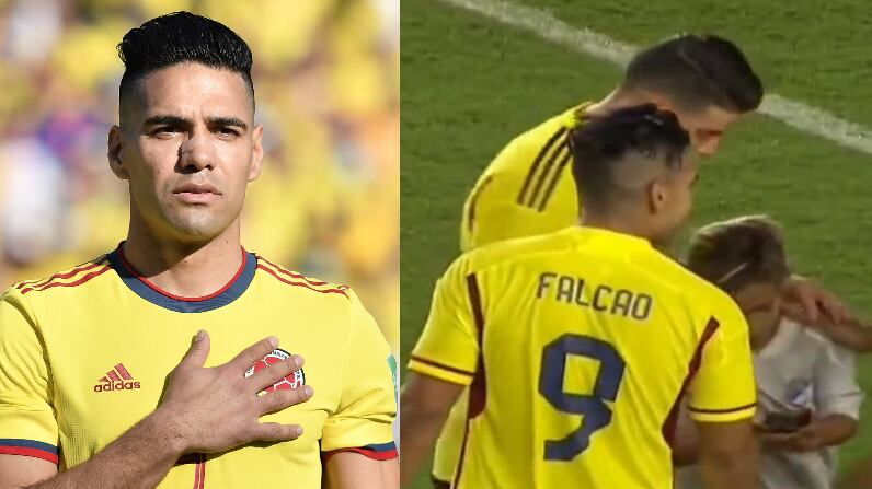 Radamel Falcao García y gran gesto con joven hincha