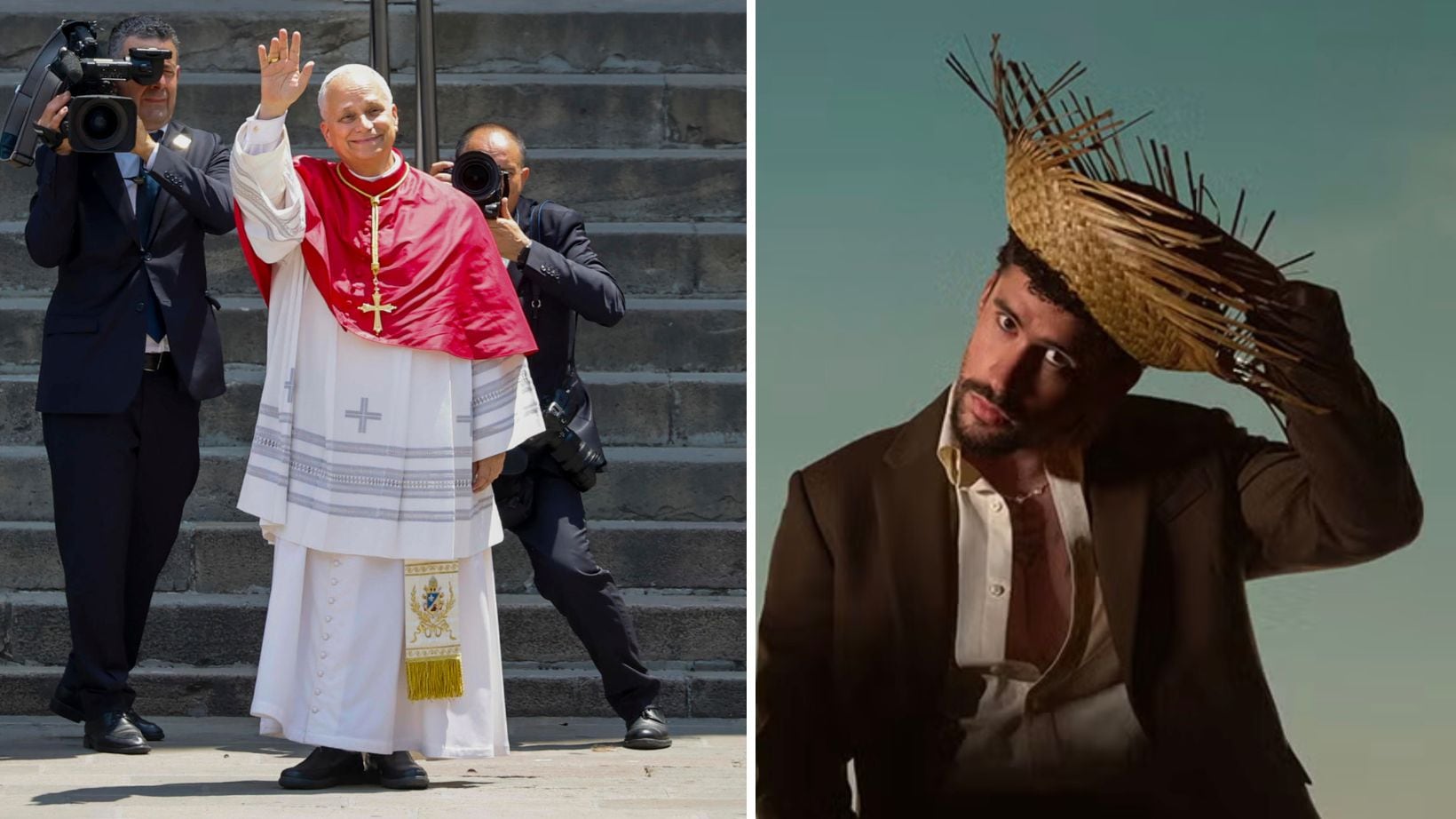 El papa León y Bad Bunny