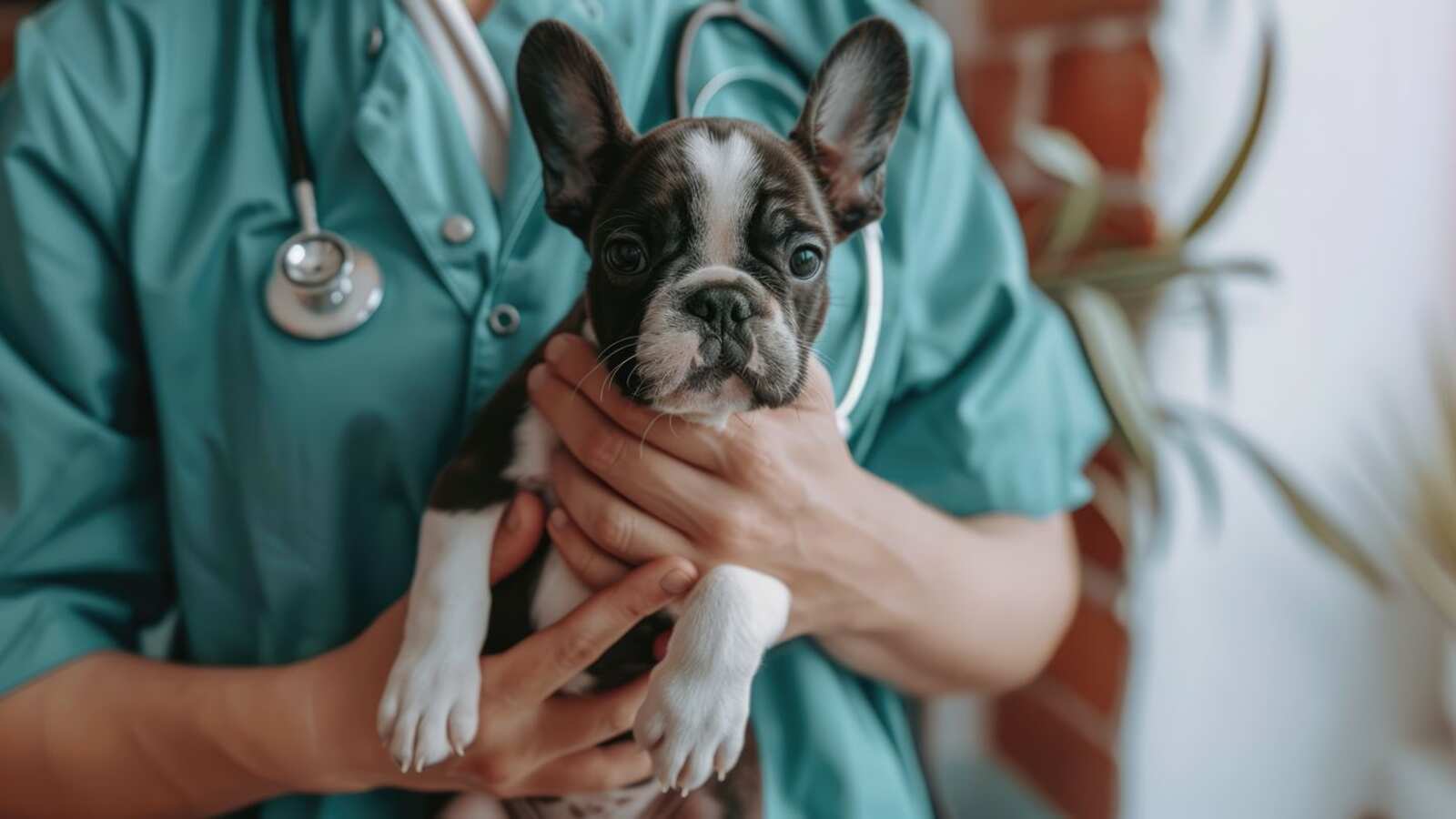 Perro visita al veterinario