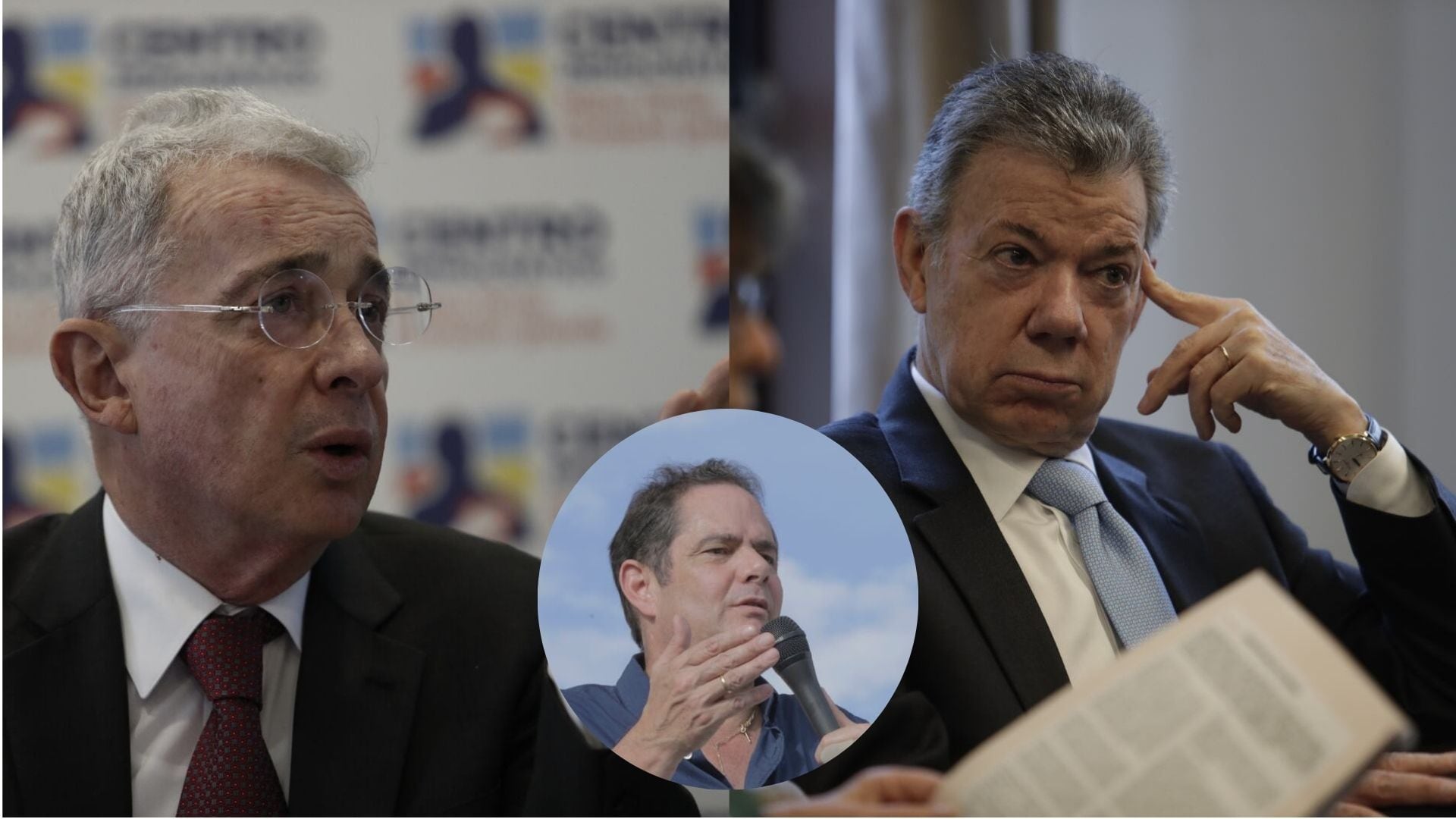 Álvaro Uribe, Germán Vargas Lleras y Juan Manuel Santos