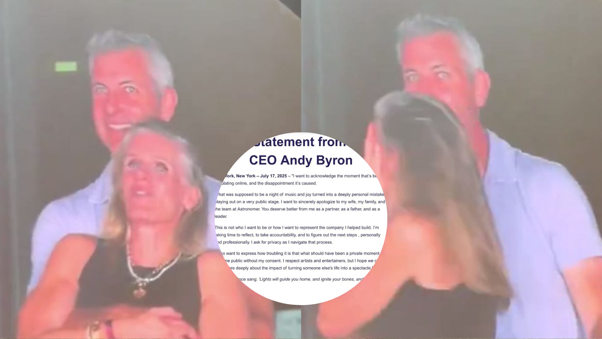 Andy Byron comunicado por infidelidad concierto Coldplay