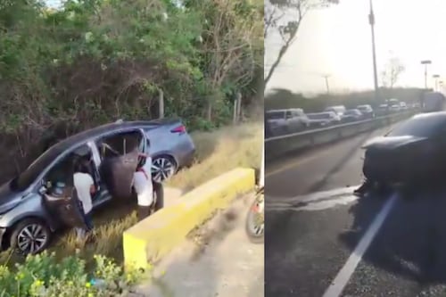 Triple choque en la vía a Puerto Colombia: Movilidad colapsada por fuerte accidente