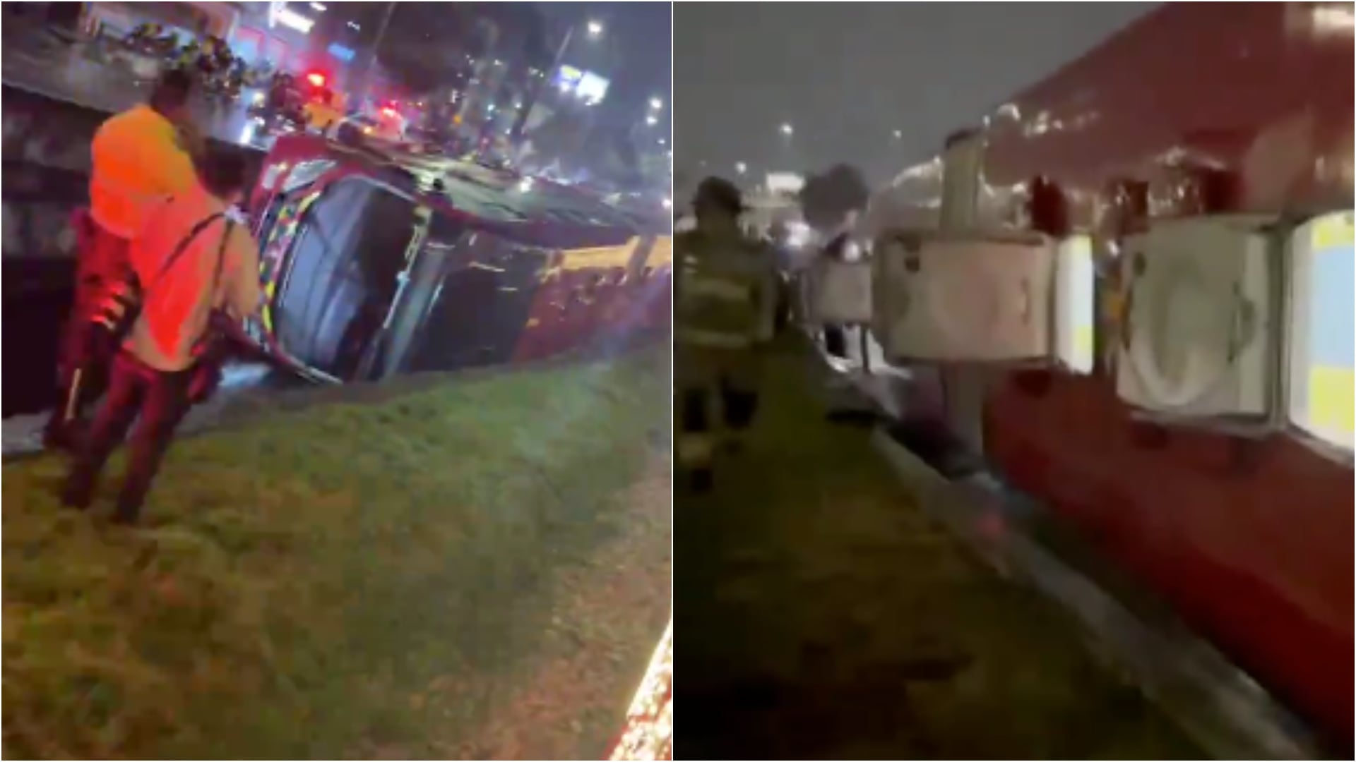 Así quedó el bus TrasnMilenio tras volcarse, 25 personas resultaron heridas y alcaldesa confirmó que fueron atendidas (REDES SOCIALES)