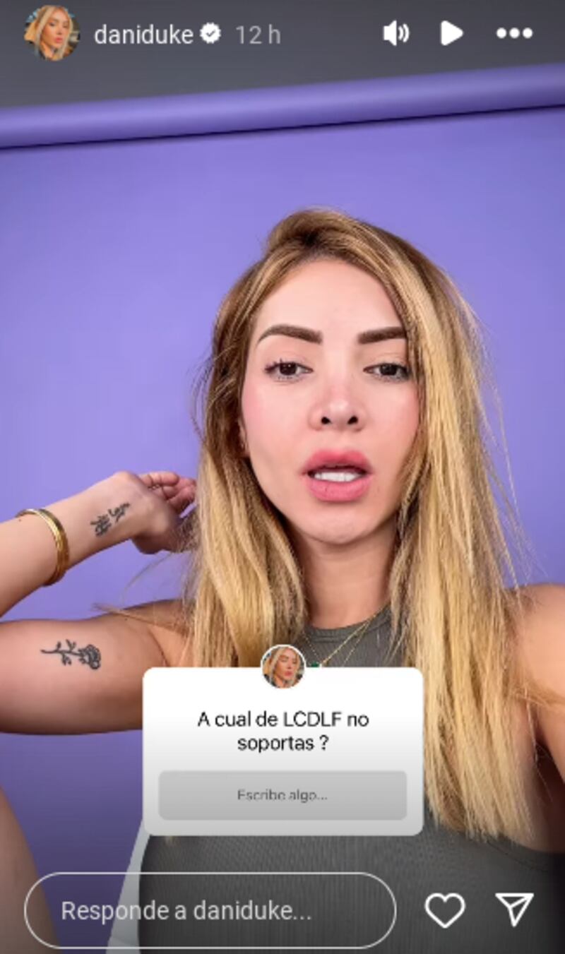 Dani Duke desde sus redes sociales