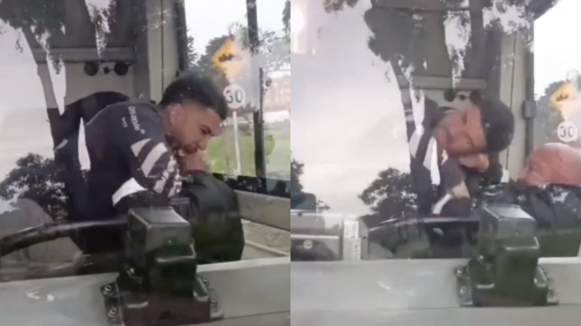 Violencia en el alimentador: Joven agrede a conductor de TransMilenio y el desenlace se vuelve viral
