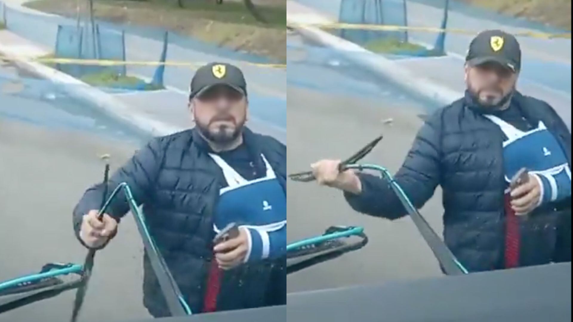 Hombre enyesado atacó bus del Sitp