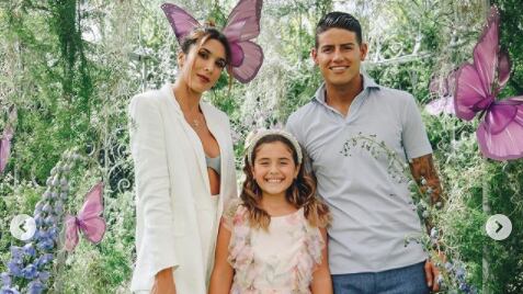 Daniela Ospina, James Rodríguez y Salomé