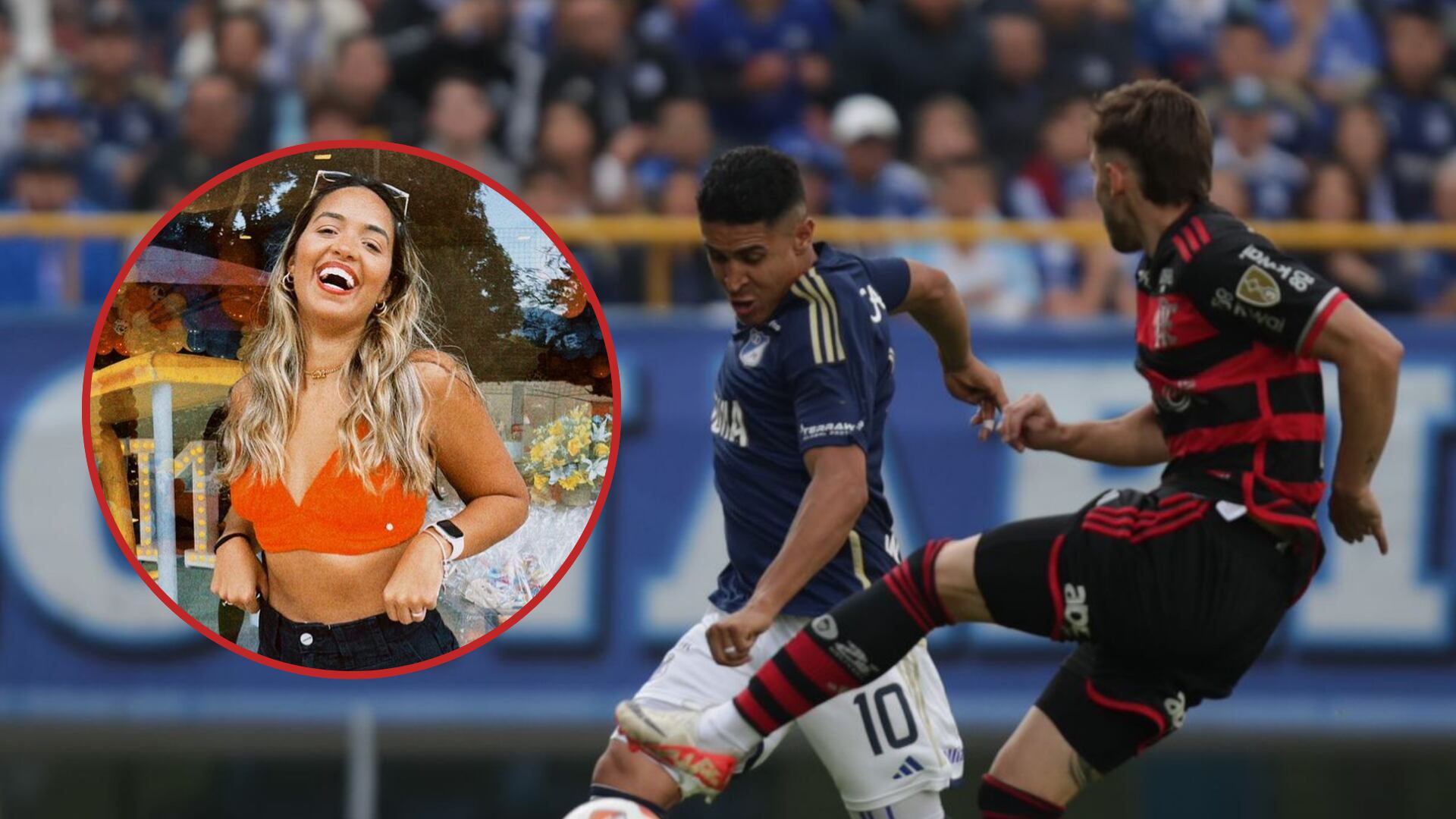 Hinchas de Millonarios enamoraron a una periodista brasileña en el partido contra Flamengo