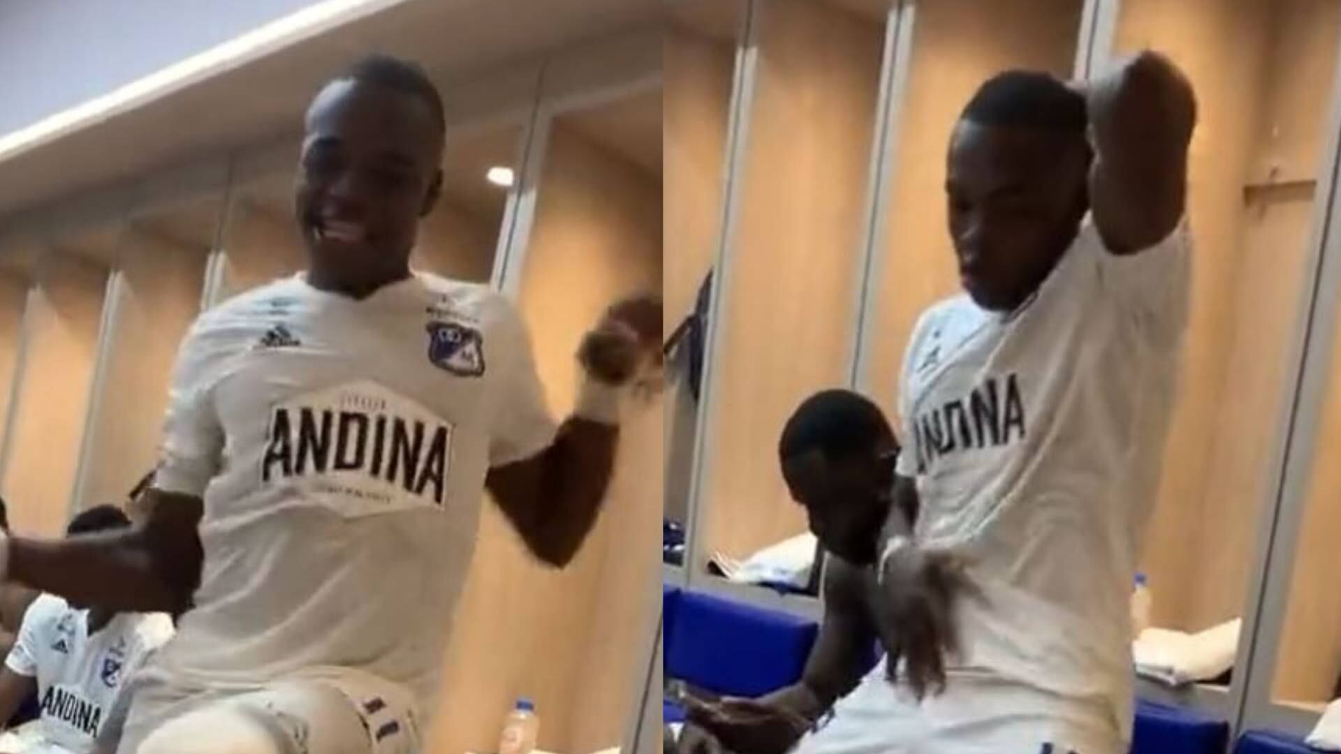 Carlos Andrés Gómez bailó después de la victoria de Millonarios contra Junior