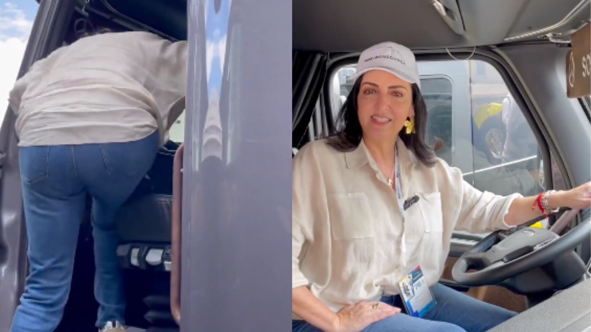 Subida a una tractomula, María Fernanda Cabal confirmó que se lanzará a la Presidencia: le habló a Petro